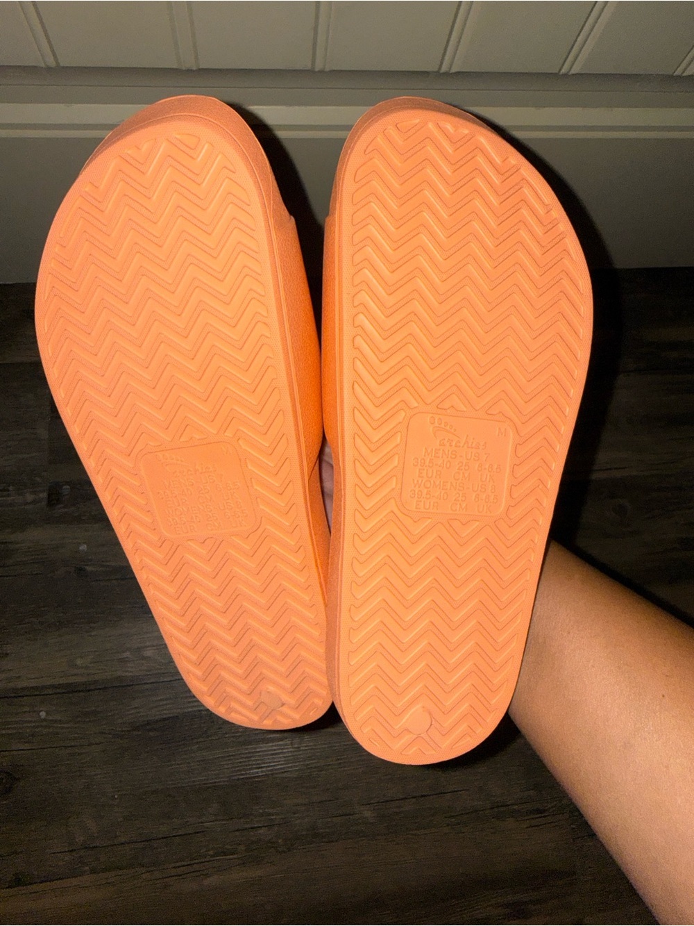 Archies Arch Support Slides in Peach Orange Womens Size 8 Mens Size 7 NWOB - Picture 4 of 5